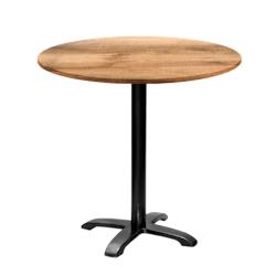 Restootab - Table ronde Ø80cm - modèle Bazila tanin clair - marron fonte 3760371512553_0