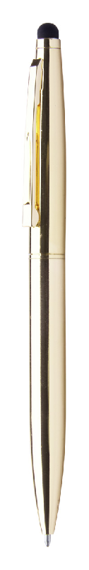Stylo à bille stylet en métal - Finitions métalliques brillantes - Encre bleue_0