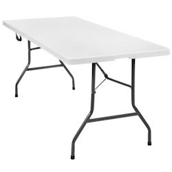 TecTake GmbH tectake Table pliante 183 x 76 x 74 cm  blanc - 402153 - blanc plastique 402153_0