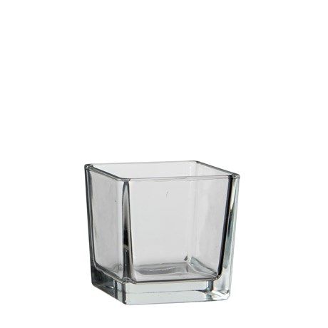 VASE CARRÉ TRANSPARENT PETIT MODÈLE 10 CM