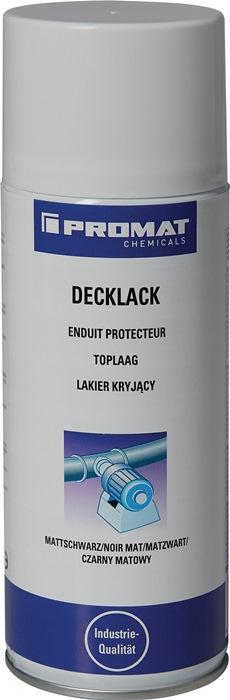 Vernis de finition noir mat - Bombe aérosol 400 ml - PROMAT CHEMICALS - Haute qualité, résistant à la chaleur et à la corrosion_0