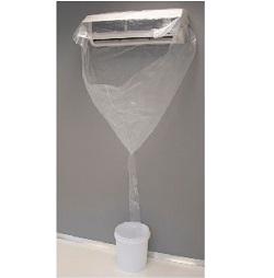 Wally - Couverture de nettoyage en polyéthylène (PE) pour climatiseurs muraux, avec cordon et seau inclus_0
