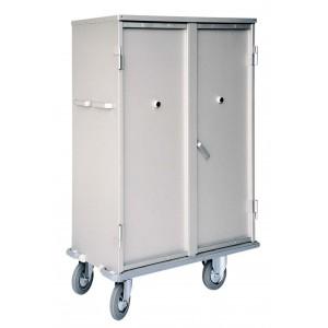 Armoire de distribution de linge propre - 883 L - 2 étagères - Dimensions 1230x630x1740 mm_0
