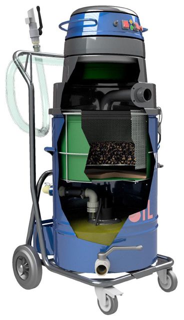 Aspirateur huile et copeaux séparés 90 / 30 litres monophasé oilvac 100 2200 w._0