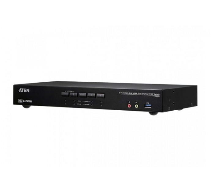 Aten cs1844 kvm double écran hdmi 4k/usb 3.0 4 ports + audio réf.261844_0