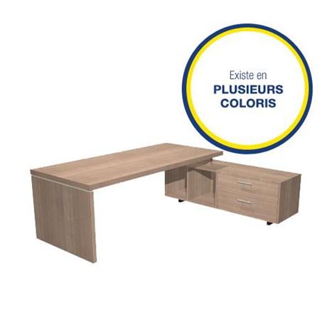 BUREAU CRÉDENCE PORTEUSE FLORA L.195 CM (COLORIS AU CHOIX)