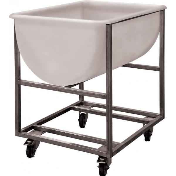 Chariot inox pour pâtiere profondeur 654 mm (Capacité: 170 L)_0