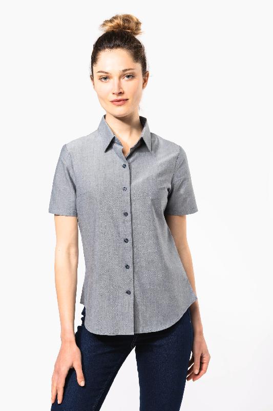Chemise Oxford manches courtes femme - Kariban - Réf: K536 - 70% coton, coupe cintrée, entretien facile_0
