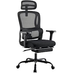 CLP Chaise de bureau Mankato Noir - noir textile 325758_0