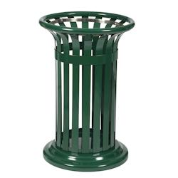 Rossignol - Corbeille extérieure à poser ou à fixer 60L TULIPE - vert mousse - vert acier 57997_0