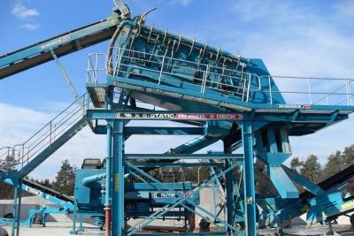 Crible fixe Terex Washing System 165R - Crible à roulements multiples et moteur électrique 15 kW_0