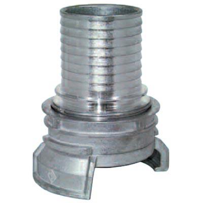 Demi-raccord symétrique avec verrou - DN 50 mm - Embout annelé Ø 51 mm - Inox_0