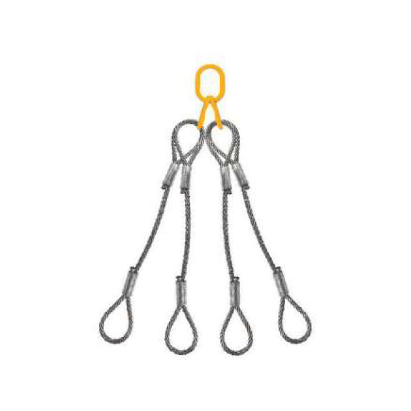 Élingue câble 4 brins à âme métallique avec 8 boucles non cossées - ELT4B8BNCD10AM-1M - Fabrication française, longueurs et diamètres personnalisables_0