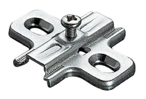 EMBASE CRUCIFORME À VISSER TYPE B2V3H 37X32MM RÉGLABLE EN HAUTEUR 0MM FINITION ARGENT - SALICE - B2V3H09/15