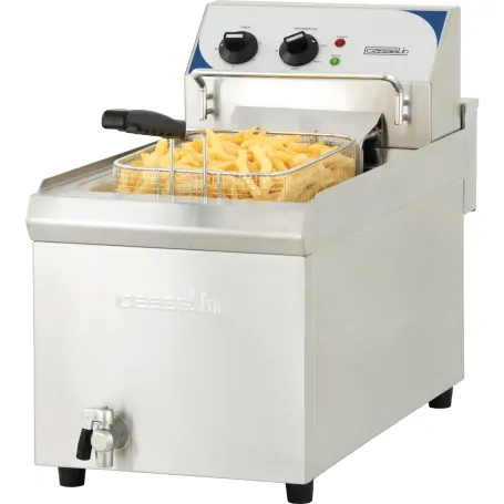 Friteuse haut rendement 10 litres - CASSELIN CFEV10TC - Acier inoxydable, 9000W, thermostat réglable_0