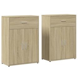 Helloshop26 - Buffet bahut commode armoire meuble de rangement organisateur cuisine salle de séjour salons lot de 2 sonoma 60 x 30 x 02_0036813 - 300_0