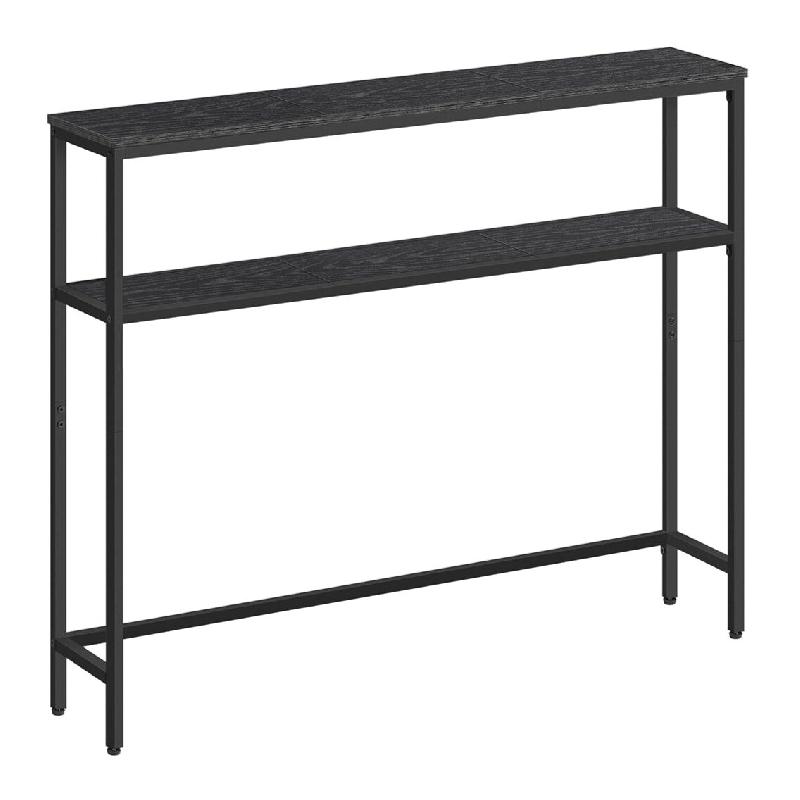 Helloshop26 - Console pour couloir table de salon fine à 2 niveaux 20 x 120 x 80 cm table d'appoint avec 2 étagères pour salon 12_0005224 - 3000222_0