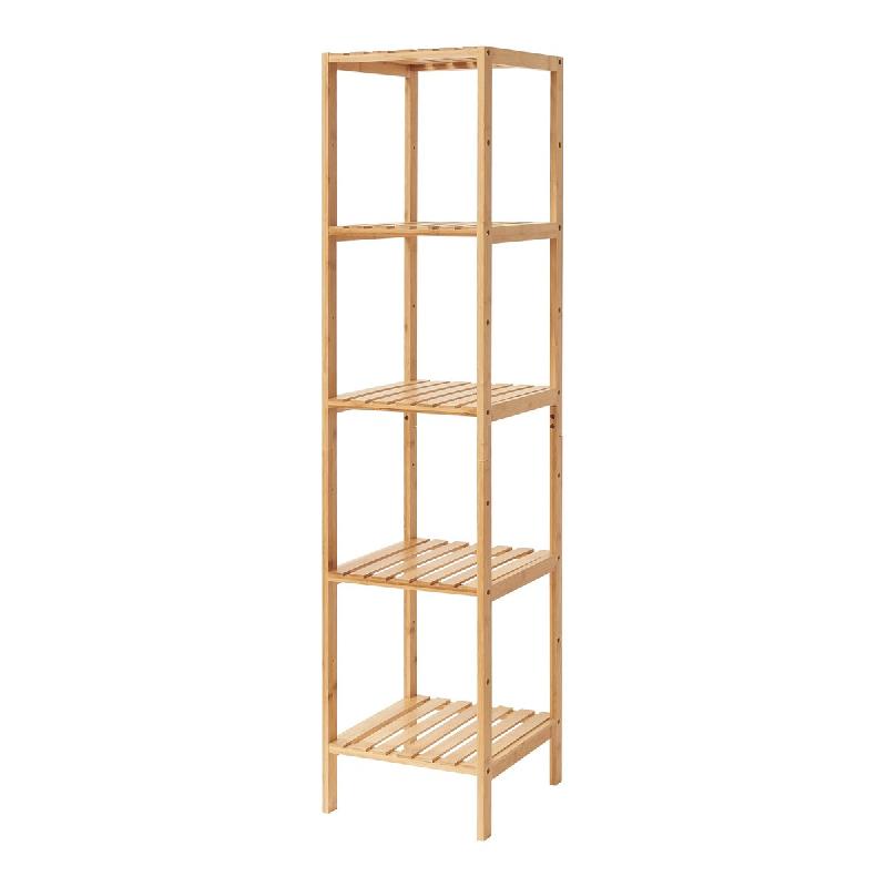 Helloshop26 - Étagère design intemporel salon chambre meuble de rangement de rangement 33 x 34 x 140 cm naturel 03_0011179 - 3000225610500_0