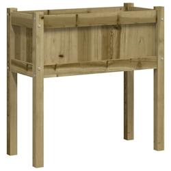 Helloshop26 - Jardinière bac lit surélevé plantes fleurs terrasse jardin avec pieds 70 x 31 x 70 cm bois de pin imprégné marron 02_0038167 - 3000_0