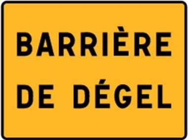 KC1 BD - Panneau de chantier - Barrière de dégel - Direct Signalétique - Dimensions 800 x 600 mm_0