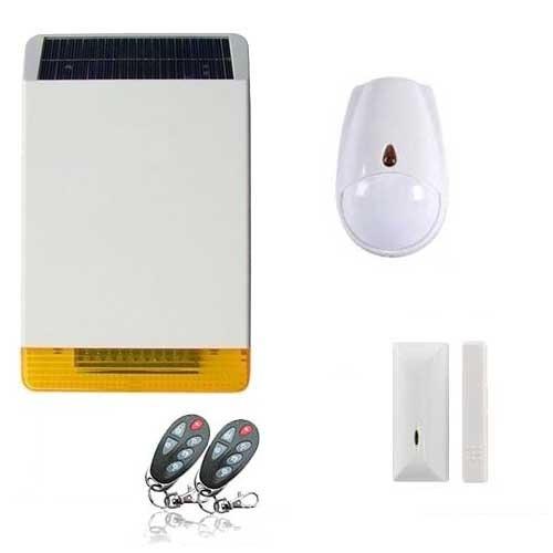 Kit alarme sirène solaire révolution - 100% autonome avec détecteurs et télécommandes_0