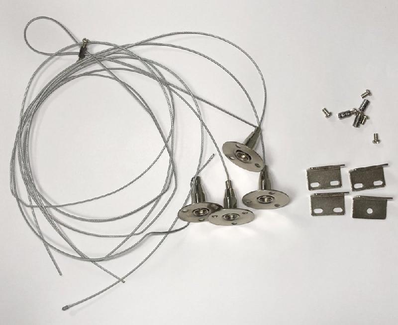 Kit suspension dalle LED - 4 filins de 1 mètre avec fixations incluses - Accessoires pour LED_0