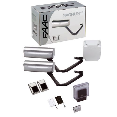 Magnum Kit - Motorisation domotique compatible E024S et E124 avec FAAC 390 24V et accessoires complets_0