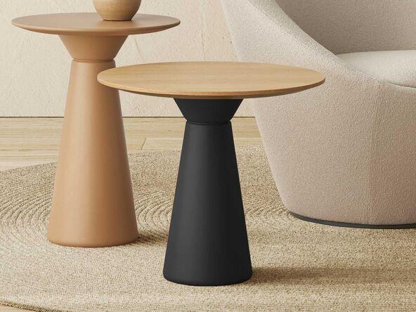 Table d'appoint Essens Occasional avec plateau en placage de bois_0