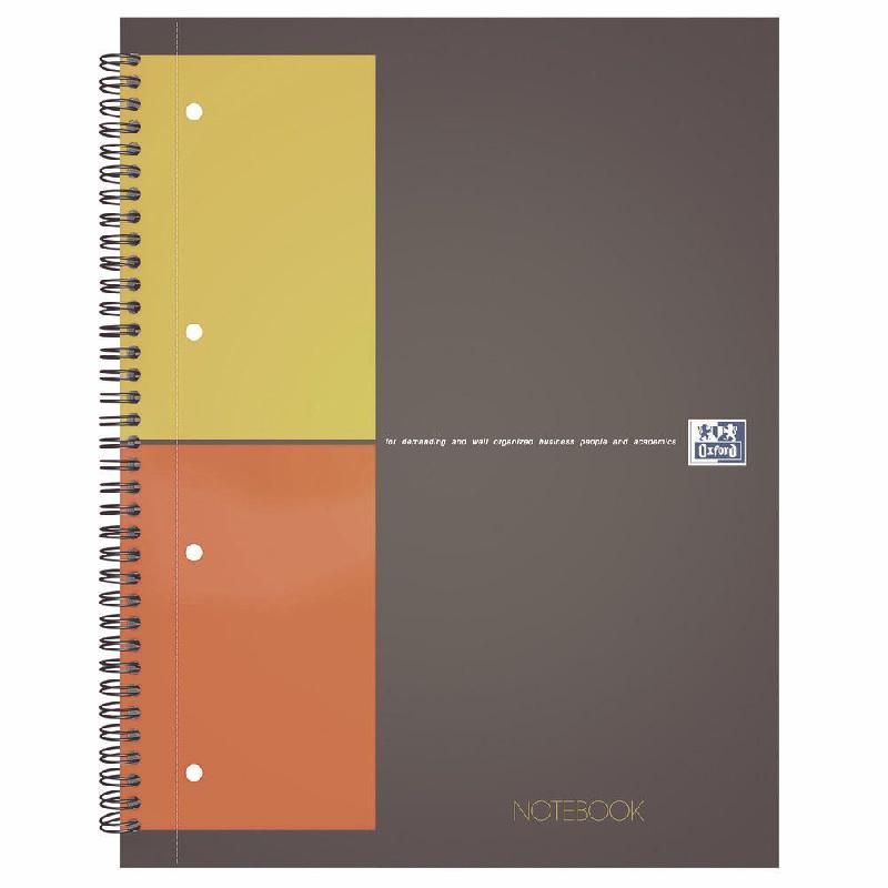 OXFORD CAHIER NOTEBOOK - OXFORD INTERNATIONAL - A4 MAXI - SPIRALES - 80 G - RÉGLURE : 5X5 - 23 X 29,7 CM