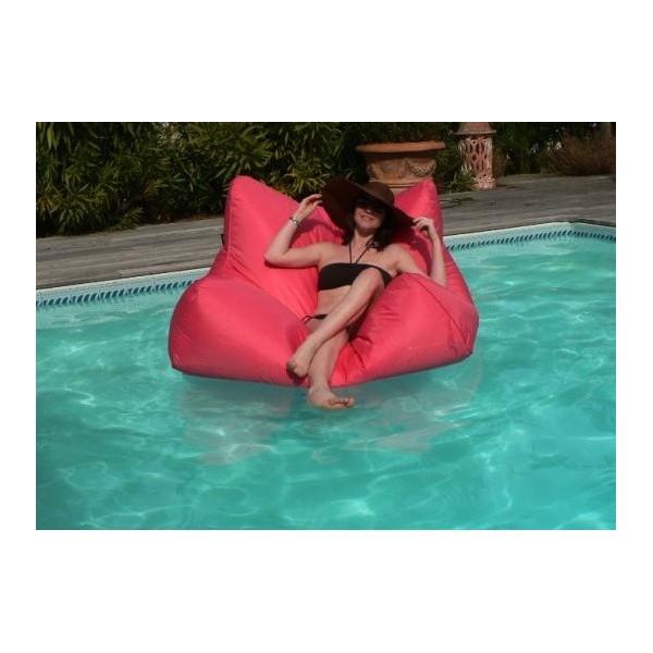 Pouf flottant d'extérieur sit in pool fuschia