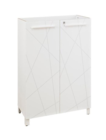 RANGEMENT MI-HAUT SUNDAY 2 PORTES BLANC L.80 CM