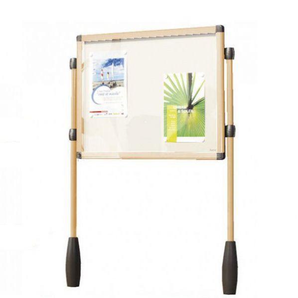 Vitrine sur pied extérieur - sable - format 12 x A4 - Marque Rolléco_0