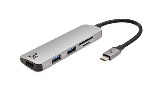 BLUEELEMENT - Mini Dock USB-C 5 en 1 multifonction - HDMI, USB 3.2, lecteur de cartes MicroSD et SD - Noir/Gris_0