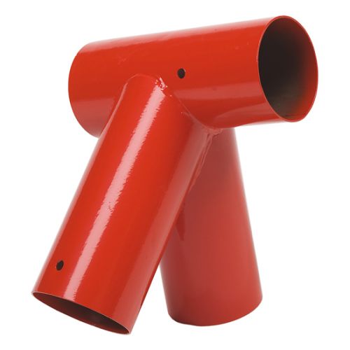 ANGLE ACIER POUR PORTIQUES  ANGLE OBLIQUE EN ACIER POUR PORTIQUES, COLORIS ROUGE