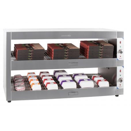 Bin maintient chaud passe-plat 1500x600 mm - CBINPP150 en acier inoxydable avec 2 étagères chauffantes indépendantes_0
