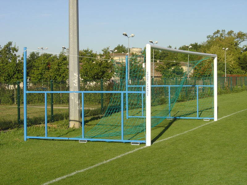 Buts Football Sénior Rabattables - Ref : 72005AP - Façades Alu peint ovoïde - Dimensions 7.32m x 2.44m_0