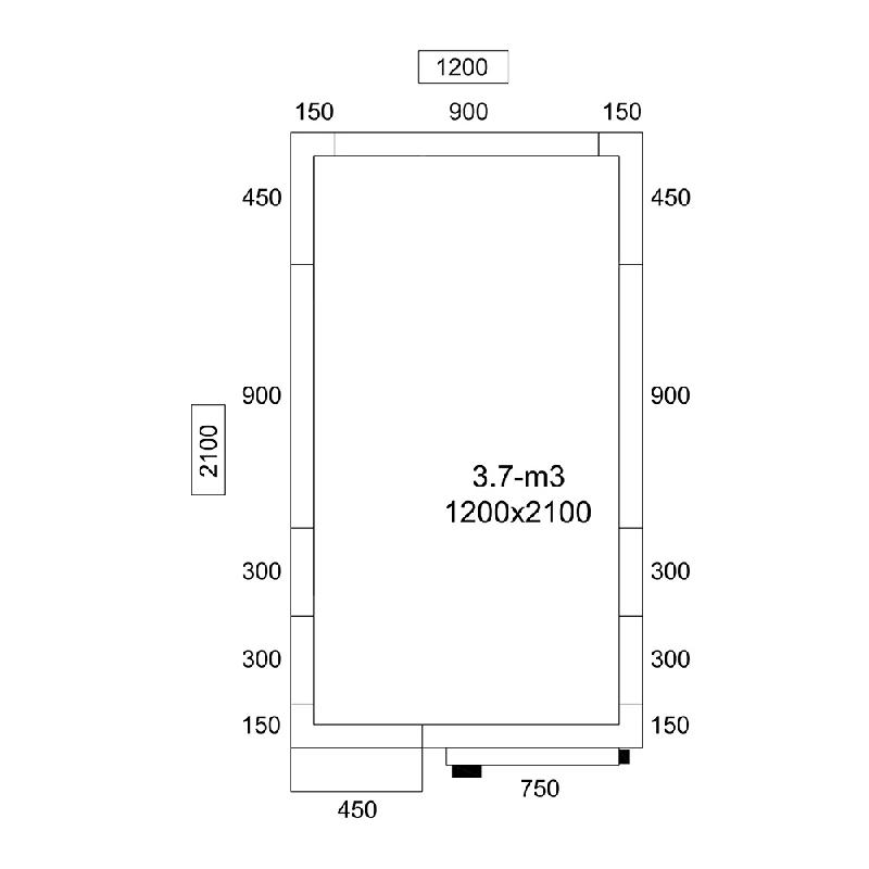 CHAMBRE FROIDE 3,7 M3 - 1,2 X 2,1 M_0