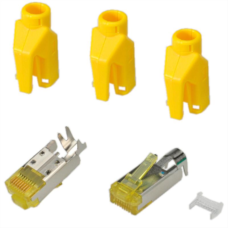 Connecteur HiRose TM31 blindé, manchon jaune, 50 pièces_0