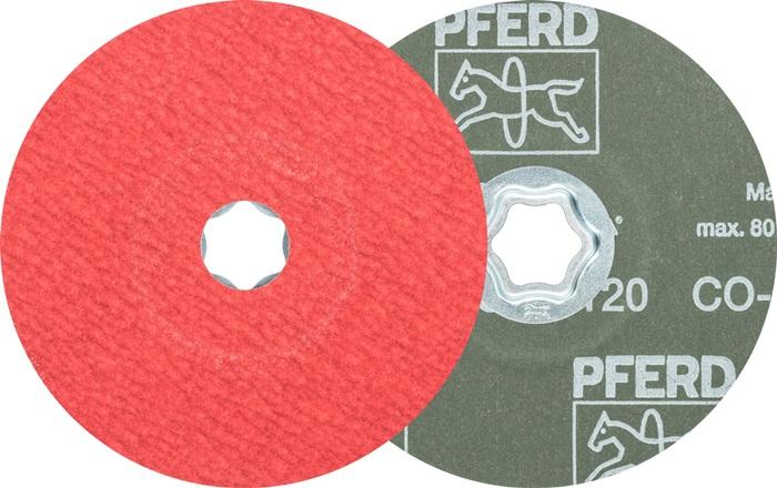 Disque en fibres COMBICLICK CO-COOL - D. 125 mm - Granulation 120 - INOX/Aluminium - Grain céramique - PFERD_0
