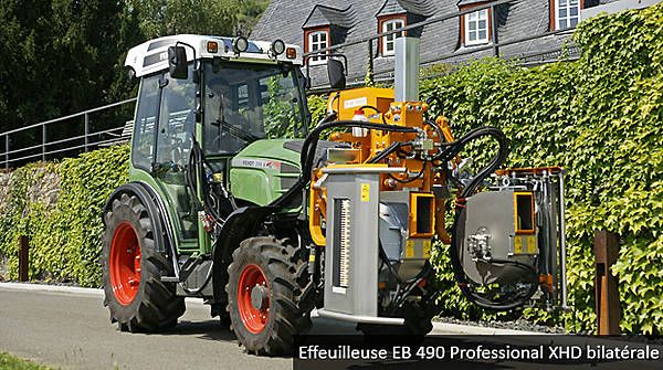 Effeuilleuse binger seilzug eb 490 professional - binger seilzug - equipé d'une turbine qui aspire les feuilles et les entraîne vers deux rouleaux rotatifs qui les détachent de la vigne_0