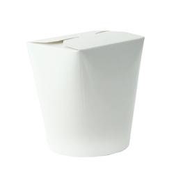FIRSTPACK FHC - 500Pcs - Pot carton blanc base ronde fermeture à fente - 98x85x95mm 750ml - blanc 210ASIE26BL_0