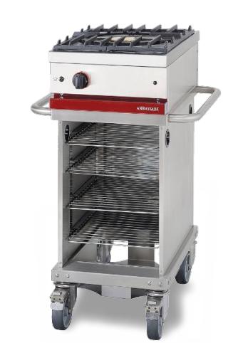 Fourneau à gaz 1 feu sur chariot - CTG 410 UR - 600x650x950 mm - 5 kW_0