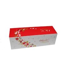 Boîte à bûche décor Corne d'abondance 500x110x100 x120 JORIDEAL - rouge en carton 3519400654517_0