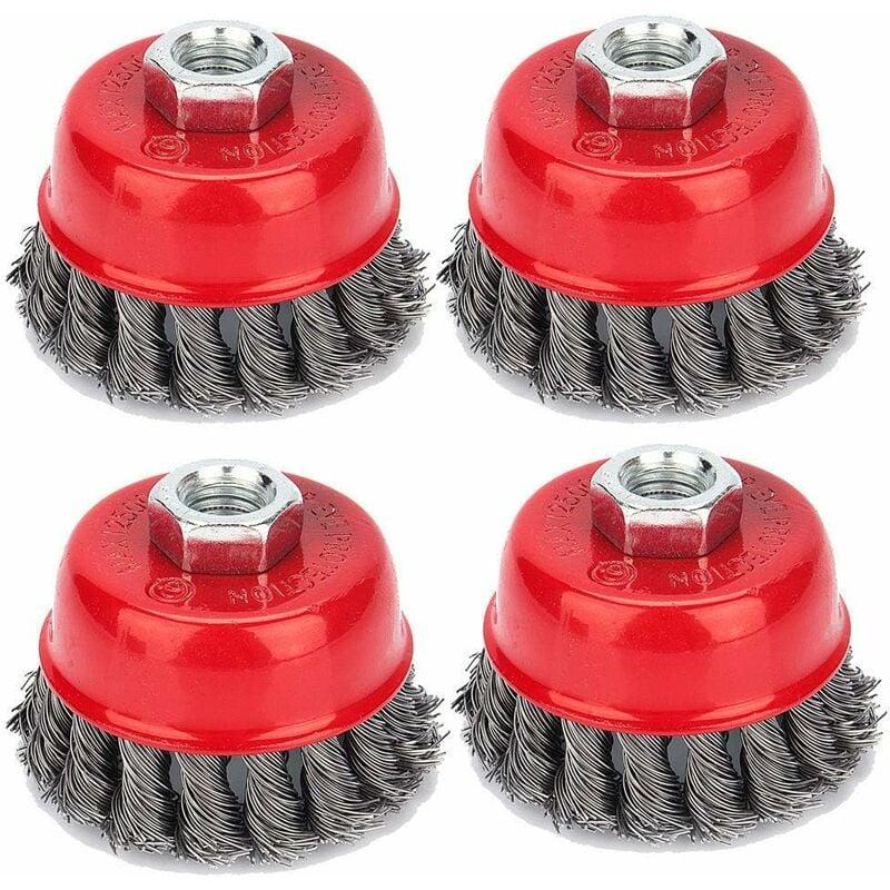 Lot De 2 Brosses à Mauvaises Herbes Pour Débroussailleuse - Fil Nylon Professionnel - Diamètre 200 Mm - Alésage 25,4 Mm - Compatible Honda, Makita, Al-Ko, Etc.