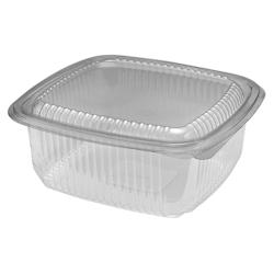 Packnwood FHC - 450Pcs - Barquette plastique PET carrée transparente avec couvercle attaché - 172x167x75mm 1000ml - transparent plastique 210BQ1003_0