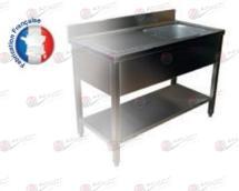 Plonge sur mesure - Piètement inox 304 - Bacs arrondis avec égouttoir lisse - az-plsm_0
