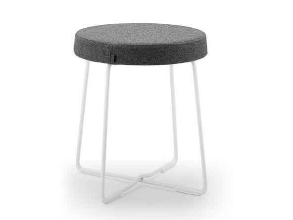 Tabouret de bureau Let's Sit - Hauteur 45 et 65 cm - Assise rembourrée en tissu - Plusieurs finitions disponibles_0