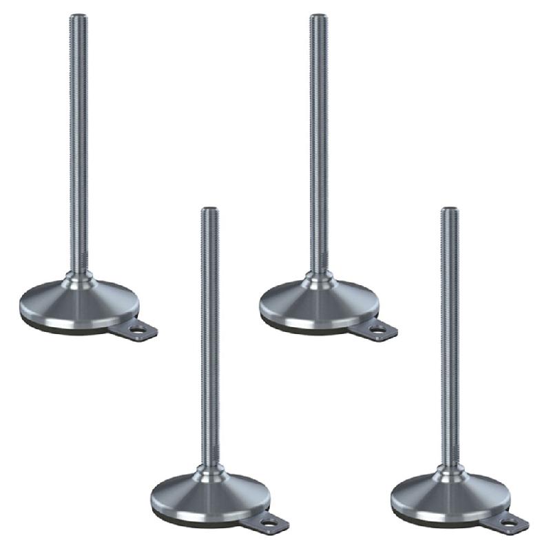 Pieds de nivellement en acier inoxydable 16x230x105mm et patin anti-vibration1500kg-Set of_0