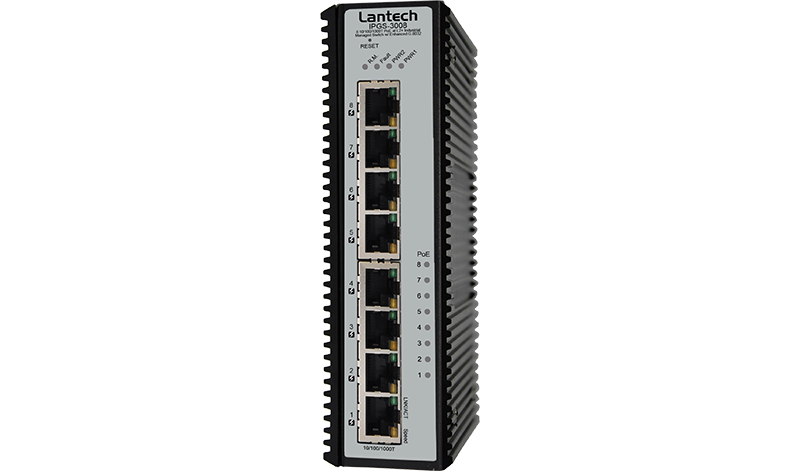 Switch Lantech IPGS-3008 - 8 ports PoE 10/100/1000TX administrable L2+, redondance G.8032_0
