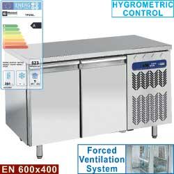 Table frigorifique ventilée 2 portes 600x400 - TP2N/L en inox AISI 304 avec compresseur tropicalisé_0